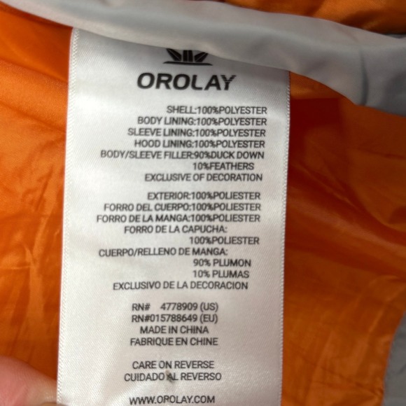 Orolay Womens Thickened Goose Down Puffer Jacket Size XL Coat Oversized - Picture 9 of 11